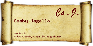Csaby Jagelló névjegykártya